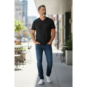 Caribbean T-shirt Supima Cotton XL Black Blue Parrot